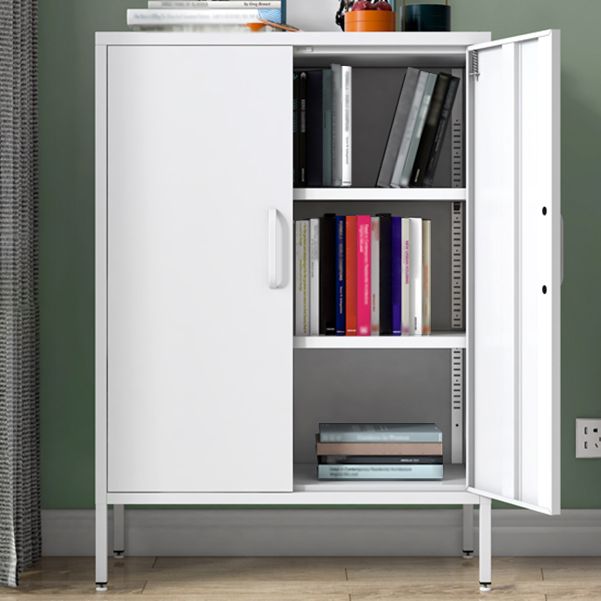 Steel Sideboard Modern Server Cabinet with Storage for Dining Room Kitchen Clearhalo 'buffet_sideboard' 'Buffets & Sideboards' 'furn' 'furn_buffet_sideboard' 'Furniture' 'Kitchen & Dining Furniture' 1200x1200_242b9d61-3e58-4cd6-80e9-d32ed707ce47