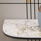 Mesa de acento de piedra contemporánea Mesa de la consola de sofá de la luna para el salón