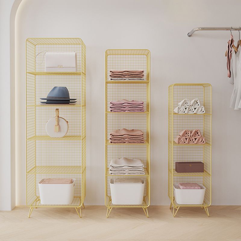 Bibliothèque d'étagère glamour fermé étagère de livre en métal pour le bureau à domicile