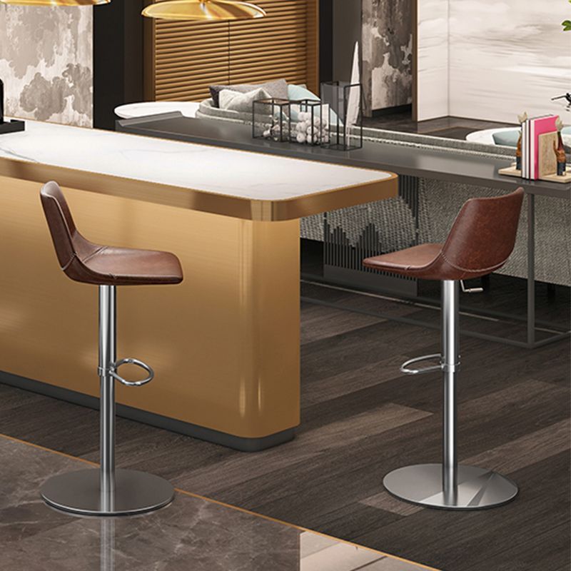 Industrial Leather Bar Stool Adjustable Backrest Bar Stool for Bristol Clearhalo 'Bar Furniture' 'Bar Stools' 'bar_stools' 'furn' 'furn_bar_stools' 'Furniture' 'Kitchen & Dining Furniture' 1200x1200_242d5dcf-c68e-488c-98bb-483ae4877634