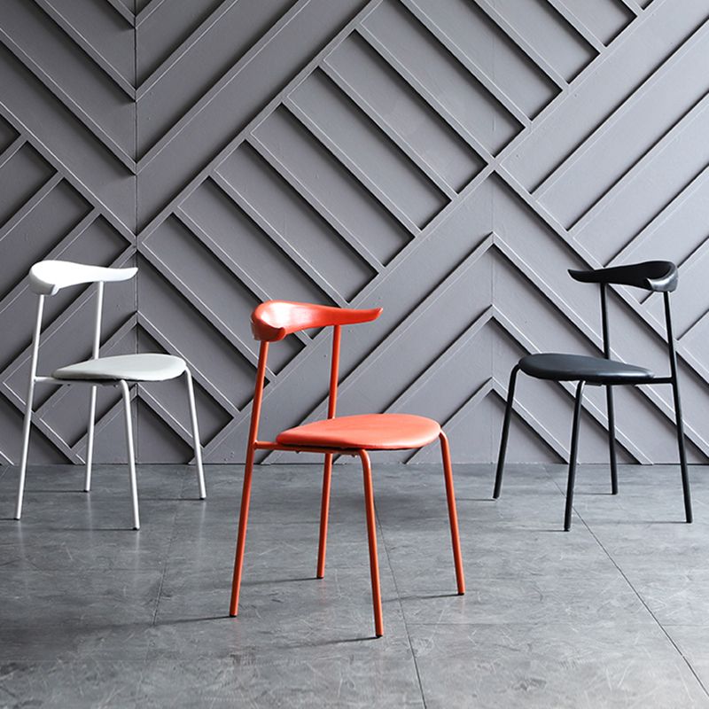 Modern Style Dining Chairs Armless Open Back Side Chairs with Metal Legs for Kitchen Clearhalo ' kitchen&dining_furn' 'Dining Chairs' 'Dining Tables & Seating' 'dining_chair' 'furn' 'furn_dining_chair' 'Furniture' 'furniture_dining_chair' 'Kitchen & Dining Furniture' 'kitchen' 1200x1200_242d7408-2c92-4942-ab43-50dbe7b2b203