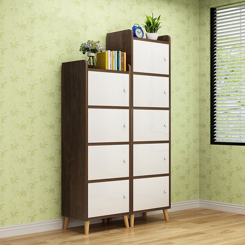 9.4 "W moderne houten boekenplank gesloten achterste plank boekenkast met deuren