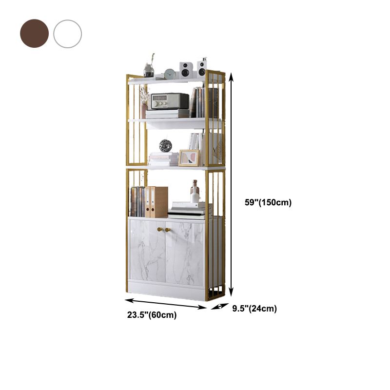 Modern Metal Book Shelf Home Open Back Bookcase with Shelves Clearhalo 'Bookcases' 'furn' 'furn_bookcases' 'Furniture' 'Office Furniture' 1200x1200_2430777f-0ab2-4d8b-b706-1ac90ec972ef