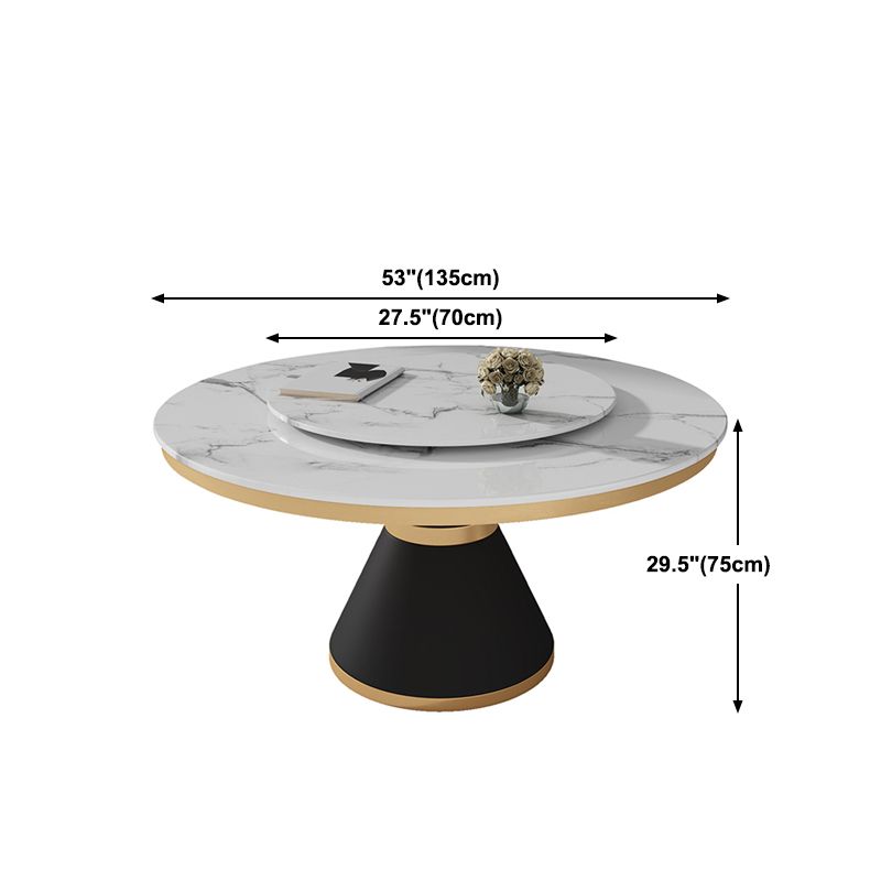 Black and White Dining Table Traditional Luxury Stone and Metal Dining Room Collection Clearhalo 'Dining Tables & Seating' 'Dining Tables' 'dining_table' 'furn' 'furn_dining_table' 'Furniture' 'furniture_dining_table' 'Kitchen & Dining Furniture' 1200x1200_2432621d-7b6f-4cce-9d62-fec76be3bddb