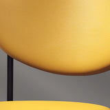 Nordic Flax Leather Dining Chair 33"H Open Back Dining Side Chair with Metal Base Clearhalo ' kitchen&dining_furn' 'Dining Chairs' 'Dining Tables & Seating' 'dining_chair' 'furn' 'furn_dining_chair' 'Furniture' 'furniture_dining_chair' 'Kitchen & Dining Furniture' 'kitchen' 1200x1200_24332b4b-843a-4ec4-9015-8a541ba895d8