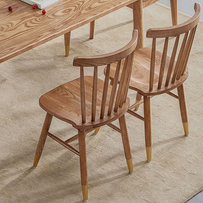 Chaise latéral de cuisine de cuisine en bois contemporain chaise côté arrière