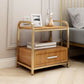 Wooden and Metal Bedside Cabinet Modern Minimalist Open Bedside Table with Legs Clearhalo 'Bedroom Furniture' 'furn' 'furn_night_stand' 'Furniture' 'night_stand' 'Nightstands' 1200x1200_243593ba-e221-4b5d-876c-6ae8b362d4cf