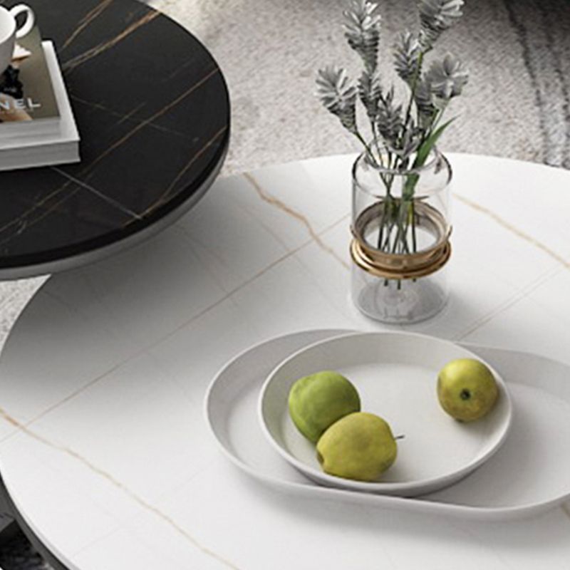 Tavolino singolo in ardesia tavolino rotondo per soggiorno