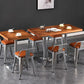 Industrial Style Solid Wood Dining Table Brown Table with Metal Base for Dinning Room Clearhalo ' dining_table' 'Dining Tables & Seating' 'Dining Tables' 'furn' 'furn_dining_table' 'Furniture' 'furniture_dining_table' 'Kitchen & Dining Furniture' 'kitchen&dining_furn' 'kitchen' 'kitchen_dining_table' 1200x1200_24367652-34ce-4894-a286-95d37293489a