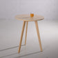 Round Wood Scandinavian Side Table 3 Legs End Table -23.6-In H