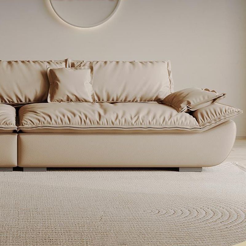 Contemporary Faux Leather Pillow Top Arm Pillows Living Room Seating Clearhalo 'furn' 'furn_sofas' 'Furniture' 'Living Room Furniture' 'Sofa' 'sofas' 1200x1200_2437e27b-5830-4e4b-b260-4a03ca2f57b5