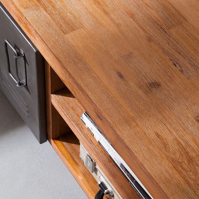 Console televisiva industriale Console TV in legno massiccio con 2 porte