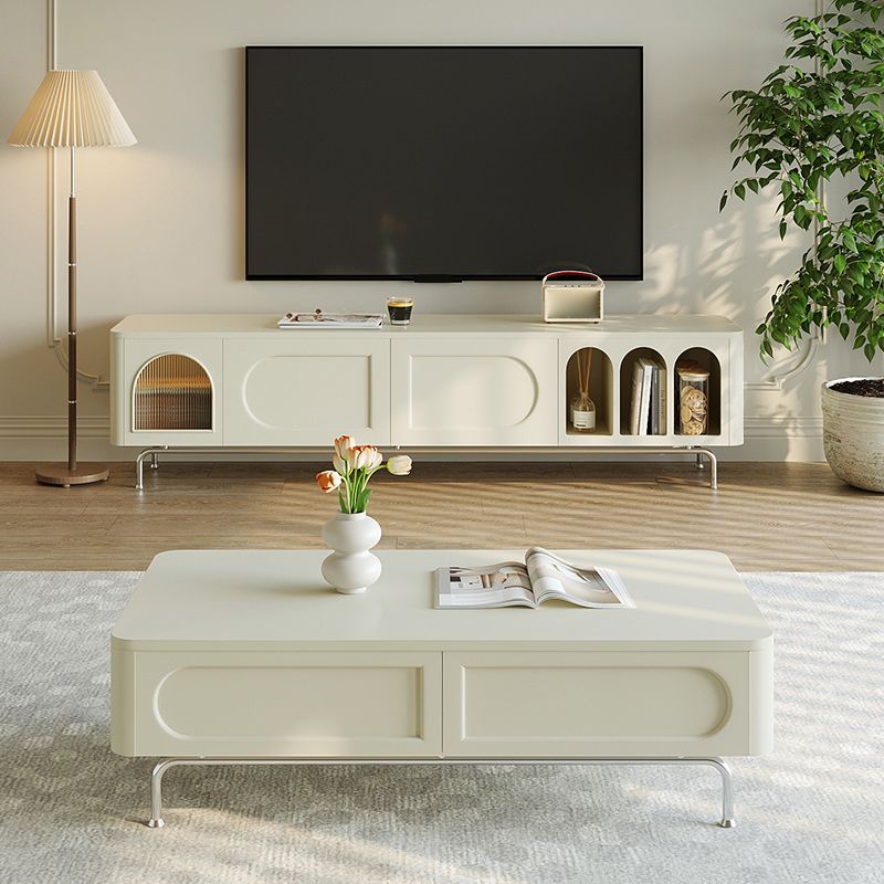 White TV Media Console Console Media Console TV per soggiorno