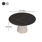 Modern Stone Top Dining Table Round Table with Wood Pedestal Base in White Clearhalo 'Dining Tables & Seating' 'Dining Tables' 'dining_table' 'furn' 'furn_dining_table' 'Furniture' 'furniture_dining_table' 'Kitchen & Dining Furniture' 'kitchen' 'kitchen_dining_table' 1200x1200_2438e250-6aa7-488a-b98d-8f891580d2bd