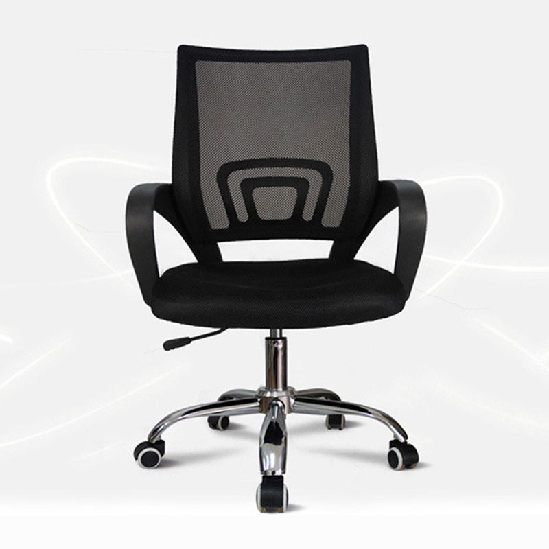 Modern Steel Desk Chair Mid Back Home Office Chair with Wheels Clearhalo 'furn' 'furn_office_chair' 'Furniture' 'Office Chairs' 'Office Furniture' 'office_chair' 1200x1200_24394967-1762-4995-adca-93de5bc2adf9