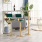 White Stone Bar Table Contemporary Bar Dining Table with Sled Base Clearhalo 'Bar Furniture' 'Bar Tables' 'bar_tables' 'furn' 'furn_bar_tables' 'Furniture' 'furniture_bar_tables' 'Kitchen & Dining Furniture' 1200x1200_24395aeb-1487-4eef-ad57-fecbf452df24