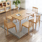 Rectangle Luxury Dining Table Wood Color Fixed Table with Beechwood Solid Wood