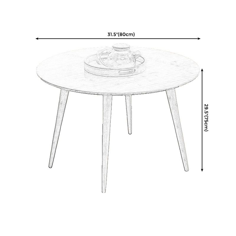 Round Wooden Coffee Table Four Legs Cocktail Table in Natural Clearhalo 'Coffee & Accent Tables' 'Coffee Tables' 'coffee_tables' 'furn' 'furn_coffee_tables' 'Furniture' 'furniture_coffee_tables' 'Living Room Furniture' 1200x1200_243a96a1-4ffb-4f7f-a669-921af5a5f3fd