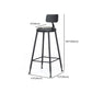 Contemporary Metal Dining Stools Armless Bar Stools with Black Base