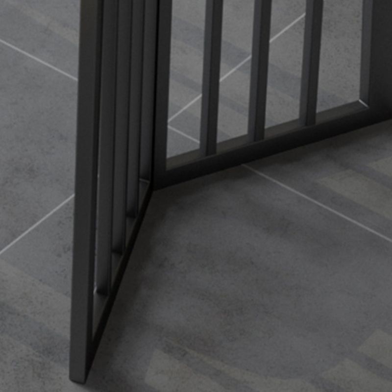 Black Metal Double Pedestal Dining Table Industrial Rectangle Fixed Table Clearhalo 'Dining Tables & Seating' 'Dining Tables' 'dining_table' 'furn' 'furn_dining_table' 'Furniture' 'furniture_dining_table' 'Kitchen & Dining Furniture' 'kitchen' 'kitchen_dining_table' 1200x1200_243c7fed-eec9-4834-b3ec-435f78106b46