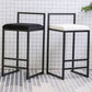Indoor Modern Upholstered Counter Height Stool Footrest Low Back Bar Stool