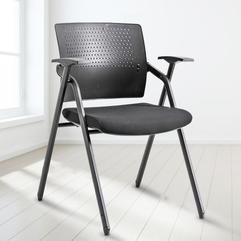 19" Wide Contemporary Desk Chair Black No Wheels Office Chair Clearhalo 'furn' 'furn_office_chair' 'Furniture' 'Office Chairs' 'Office Furniture' 'office_chair' 1200x1200_243e12ee-a2da-483e-bb59-a4e2709fc224