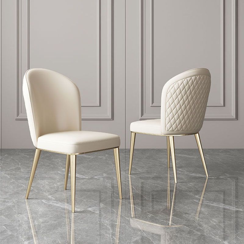 Scandinavian Style Metal Dining Chair Dining Room Armless Solid Back Chair (Set of 2) Clearhalo ' kitchen&dining_furn' 'Dining Chairs' 'Dining Tables & Seating' 'dining_chair' 'furn' 'furn_dining_chair' 'Furniture' 'furniture_dining_chair' 'Kitchen & Dining Furniture' 'kitchen' 1200x1200_2440079b-eab9-495c-a891-2d9d986a3b39