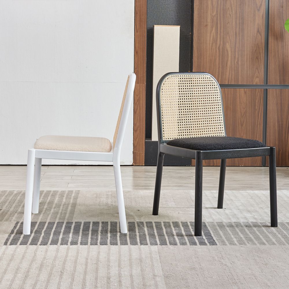 Sedia da pranzo imbottita tradizionale sedia in legno massiccio