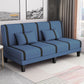 Linen/Velvet/Faux Leather Armless Convertible Sofa Tight Back Sofa Bed with Lumbar Pillow Clearhalo 'furn' 'furn_sofas' 'Furniture' 'furniture_sofas' 'Living Room Furniture' 'Sofa' 'sofas' 1200x1200_2440d860-20da-422e-a2b0-1e9736216643