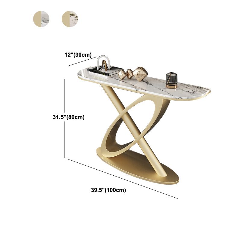 Console in ardesia glam Tabella 11,8 "W Half Moon Reshent Console