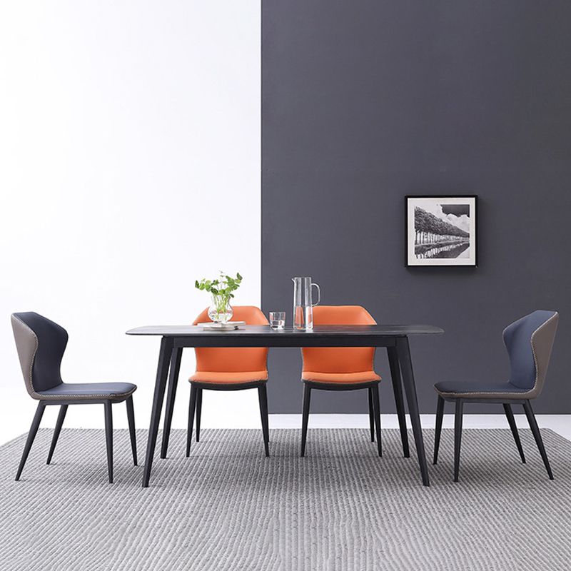 Industrial Style Wingback Dining Chairs Leather Dining Side Chairs for Kitchen (Set of 2) Clearhalo ' kitchen&dining_furn' 'Dining Chairs' 'Dining Tables & Seating' 'dining_chair' 'furn' 'furn_dining_chair' 'Furniture' 'furniture_dining_chair' 'Kitchen & Dining Furniture' 'kitchen' 1200x1200_244323fa-8d10-44fa-b74b-c31eaec7ee6d