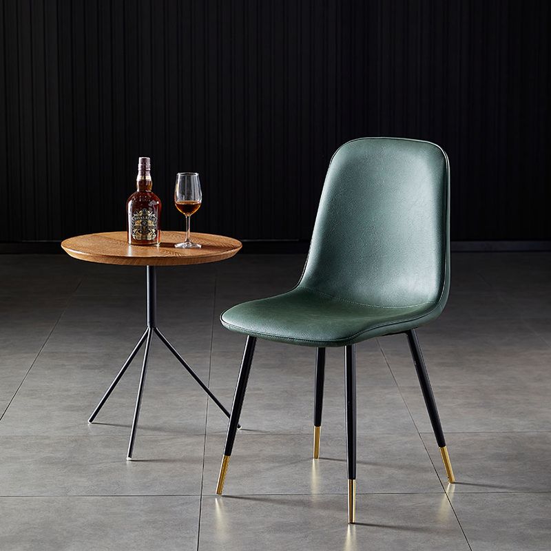 Nordic Style Metal Dining Chairs Solid Back Dining Side Armless Chairs for Kitchen Clearhalo ' kitchen&dining_furn' 'Dining Chairs' 'Dining Tables & Seating' 'dining_chair' 'furn' 'furn_dining_chair' 'Furniture' 'furniture_dining_chair' 'Kitchen & Dining Furniture' 'kitchen' 1200x1200_24435327-913e-40b2-8743-1bbaa458f715