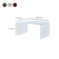 Luxurious Sled Side Table Rectangular Acrylic End Table Stand