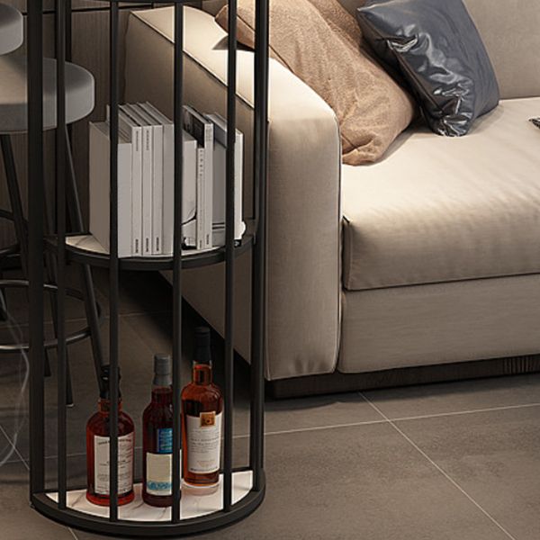 Modern Style Stone Bar Table White Colour Double pedestal Bar Dining Table Clearhalo 'Bar Furniture' 'Bar Tables' 'bar_tables' 'furn' 'furn_bar_tables' 'Furniture' 'Kitchen & Dining Furniture' 1200x1200_24445d98-e479-4c63-8197-a719092361a9