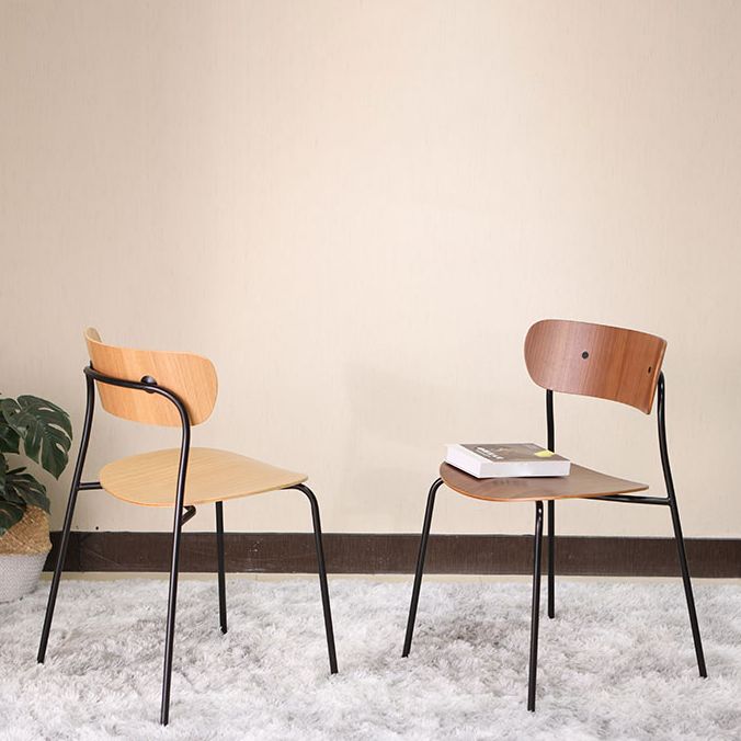 Industrial Indoor-Outdoor Armless Chair Metal Open Back Dining Chair Clearhalo ' kitchen&dining_furn' 'Dining Chairs' 'Dining Tables & Seating' 'dining_chair' 'furn' 'furn_dining_chair' 'Furniture' 'furniture_dining_chair' 'Kitchen & Dining Furniture' 'kitchen' 1200x1200_24457fe6-d436-4d47-b7d3-841f84b456a1