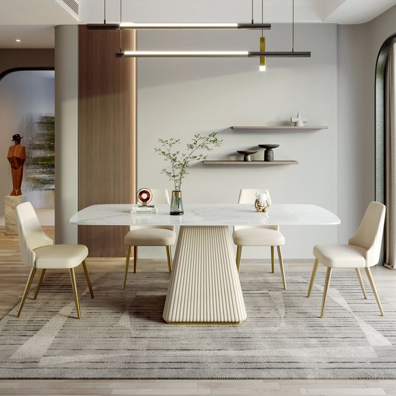 Designer Style 1/4/5/6/7 Pieces Dining Room Set Sintered Stone Dining Table Clearhalo 'Dining Room Sets' 'Dining Tables & Seating' 'dining_room_set' 'furn' 'furn_dining_room_set' 'Furniture' 'furniture_dining_room_set' 'Kitchen & Dining Furniture' 1200x1200_2446343e-7aa9-4abe-9485-6589c3523189