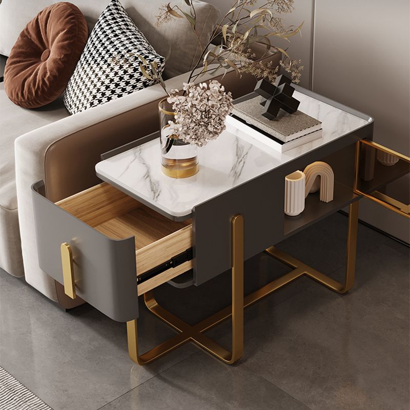 Tavolo di accento laterale in marmo della metà secolo