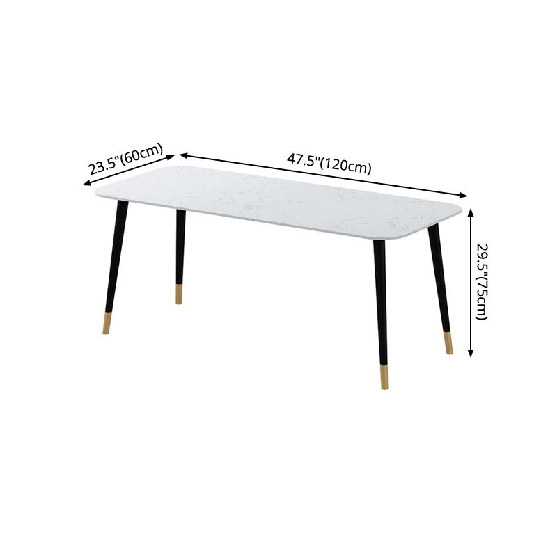 Industrial Style Dining Table Marble 4 Legs Dining Site Table for Home Clearhalo ' dining_table' 'Dining Tables & Seating' 'Dining Tables' 'furn' 'furn_dining_table' 'Furniture' 'furniture_dining_table' 'Kitchen & Dining Furniture' 'kitchen&dining_furn' 'kitchen' 'kitchen_dining_table' 1200x1200_24482d7b-e733-4d37-b67d-2ac4b9bd6062