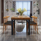 Modern 1/5 Pieces Dining Set Rectangle Wood Dining Table for Fast Food Restaurant