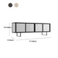 Industrial TV Media Console 4-Door Metal and Glass TV Media Stand