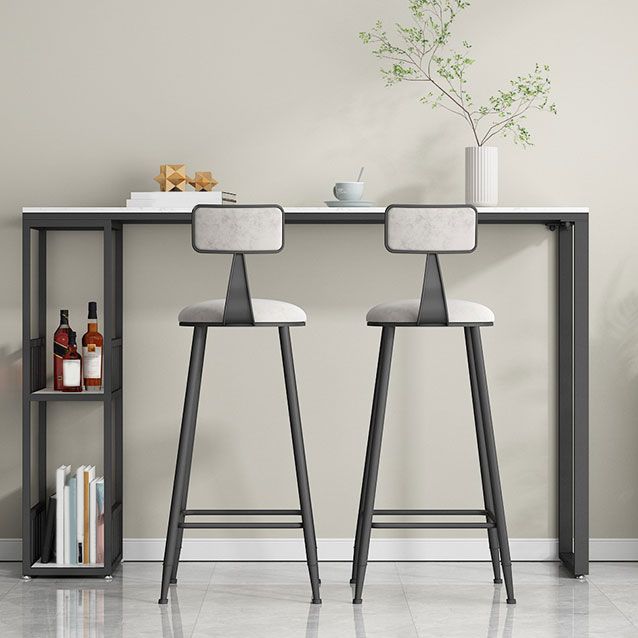 Juego de mesa de bar con pedestal doble moderno, mesa de bar con estructura de hierro de 1/3 piezas y taburetes