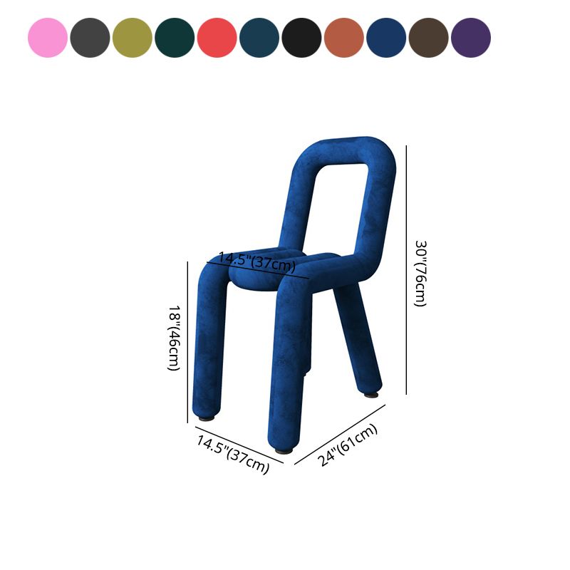 Contemporary Style Velvet Chairs Open Back Side Dining Room Chairs Set Clearhalo ' kitchen&dining_furn' 'Dining Chairs' 'Dining Tables & Seating' 'dining_chair' 'furn' 'furn_dining_chair' 'Furniture' 'furniture_dining_chair' 'Kitchen & Dining Furniture' 'kitchen' 1200x1200_244d1e88-829c-47fa-af48-00f1b5390e38