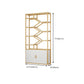 Glam Vertical Open Book Shelf Etagere Shelf Bookcase with 8 Shelves