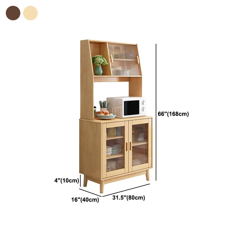 Rubber Wood Dining Server Contemporary Living Room Sideboard with Door Clearhalo 'buffet_sideboard' 'Buffets & Sideboards' 'furn' 'furn_buffet_sideboard' 'Furniture' 'Kitchen & Dining Furniture' 1200x1200_2452d8da-95f6-4307-9aec-f79aa497011c