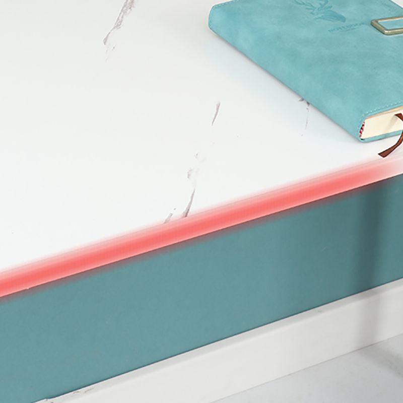 Bureau d'écriture en métal et en bois bureau de bureau rectangulaire pour la maison