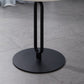 21.65" Tall Pedestal Side Table Mid-Century Modern Round Stone Top End Table