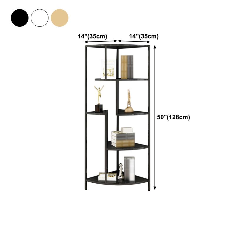Industrial Metal Corner Bookshelf Open Vertical Bookshelf for Living Room Clearhalo 'Bookcases' 'furn' 'furn_bookcases' 'Furniture' 'furniture_bookcases' 'kitchen' 'kitchen_bookcases' 'Living Room Furniture' 'Office Furniture' 1200x1200_2456c872-74f4-447f-ba0d-0d3a77398752