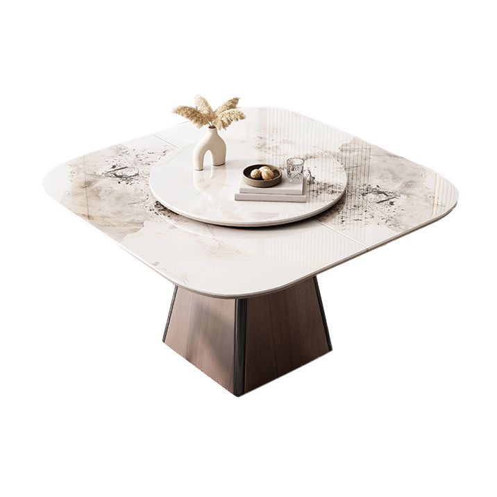 Set da pranzo moderno in pietra bianca 1/5/7 pezzi tavolo da pranzo con sedie imbottite