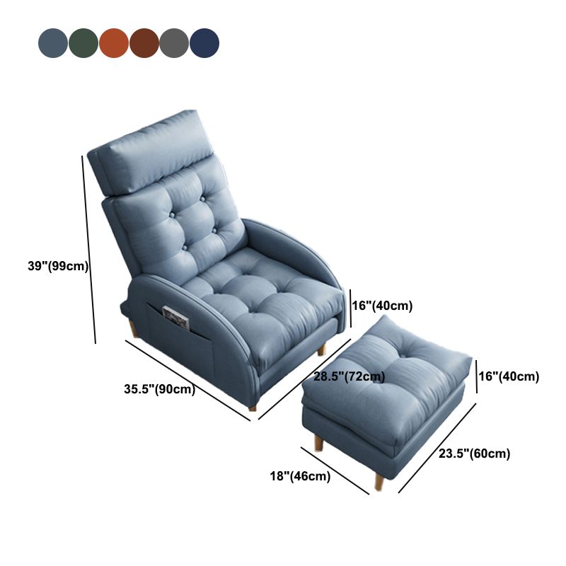 Contemporary Bonded Leather Arms Included with Ottoman Lounge Accent Chair Clearhalo 'Accent Chairs' 'accent_chairs' 'Chairs & Seating' 'furn' 'furn_accent_chairs' 'Furniture' 'Living Room Furniture' 1200x1200_24595cdd-aa3c-4882-9045-5602472666e0