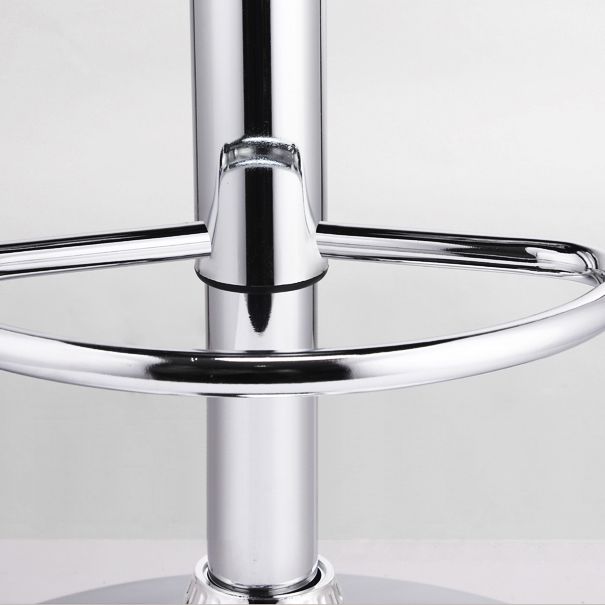 Low Back Dining Stools Adjustable Height Bar Stools with Metal Base